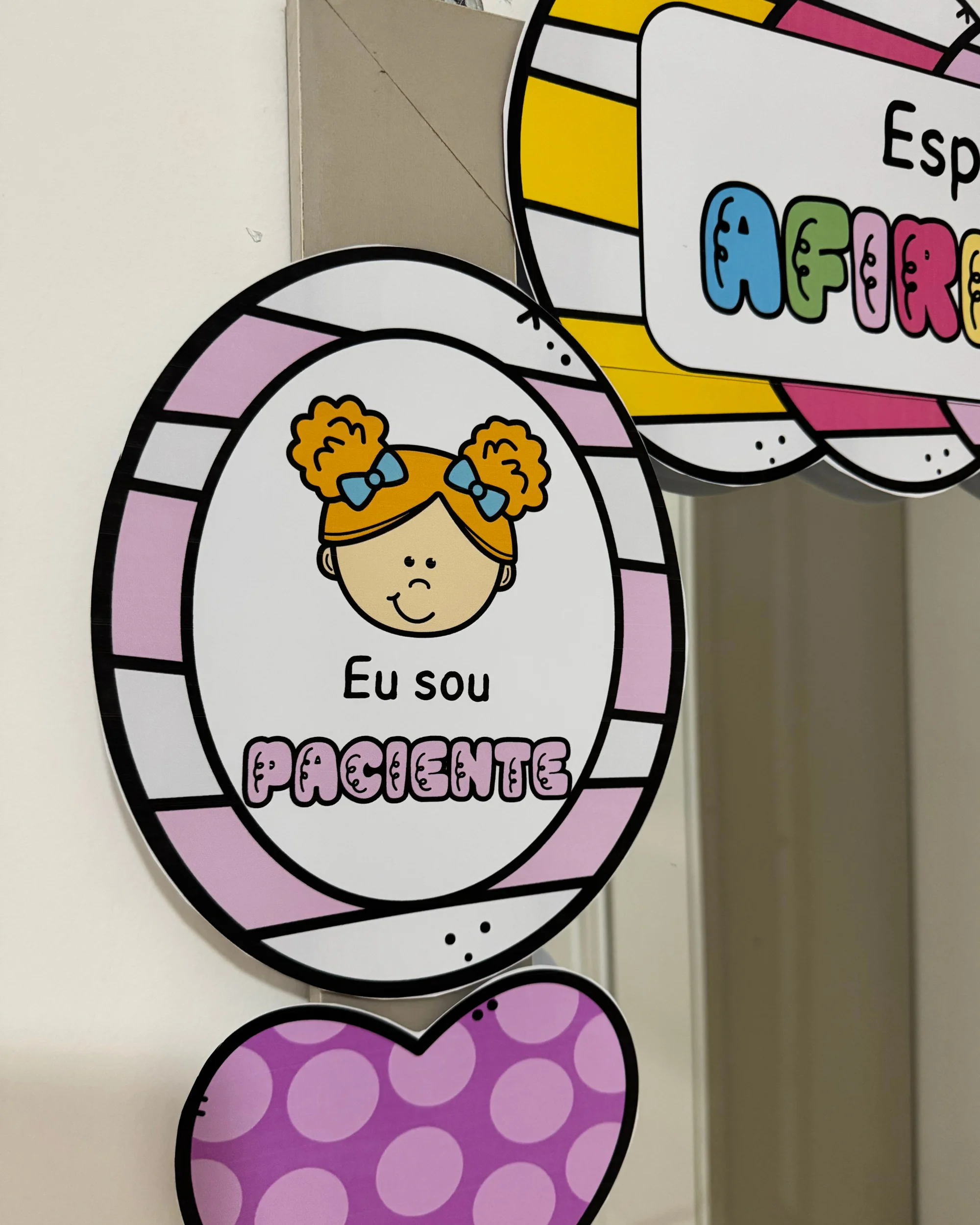 Espelho das Afirmações para Educação Infantil e Anos Iniciais — amostra 3: O material vai ilustrado e ampliado, facilitando…