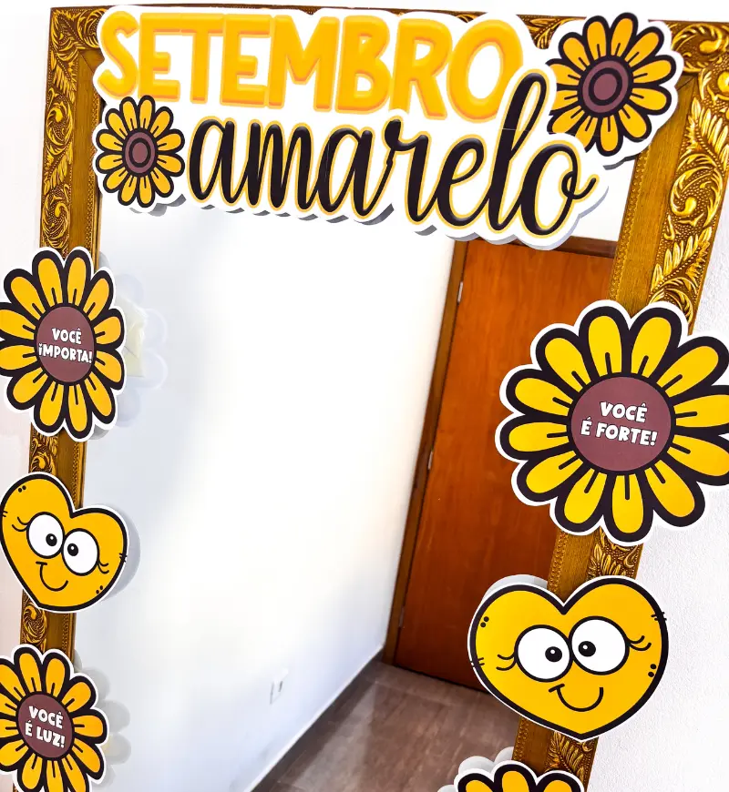 Espelho das Afirmações para Setembro Amarelo em PDF — amostra 3: Como usar na escola