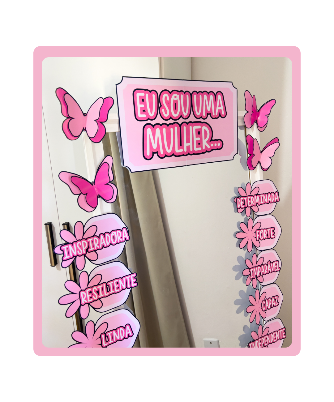 Espelho de afirmações de Dia da Mulher para imprimir — capa do material