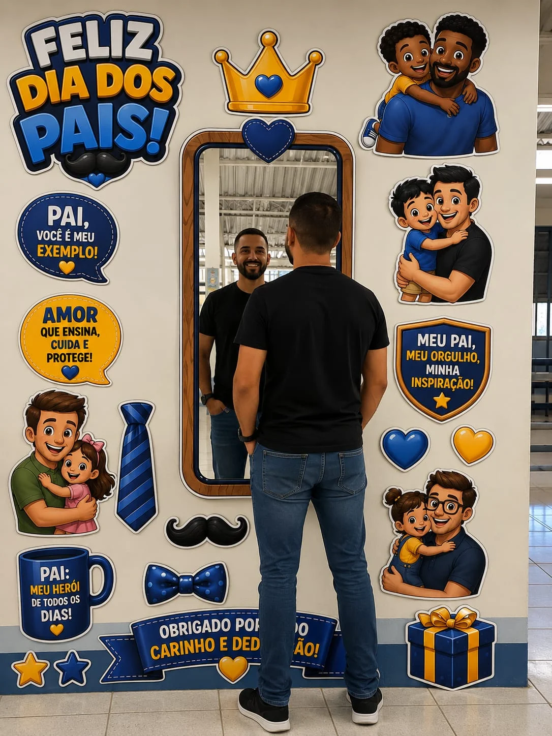 Espelho homenagem dia dos pais ( frases e decoração) — capa do material