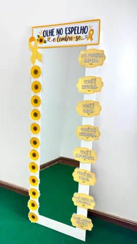Espelho Setembro Amarelo para Escola – Kit em PDF — amostra 5: Decoração de espelho para o Setembro Amarelo com placa,…