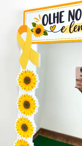 Espelho Setembro Amarelo para Escola – Kit em PDF — amostra 6: Decoração de espelho para o Setembro Amarelo com placa,…