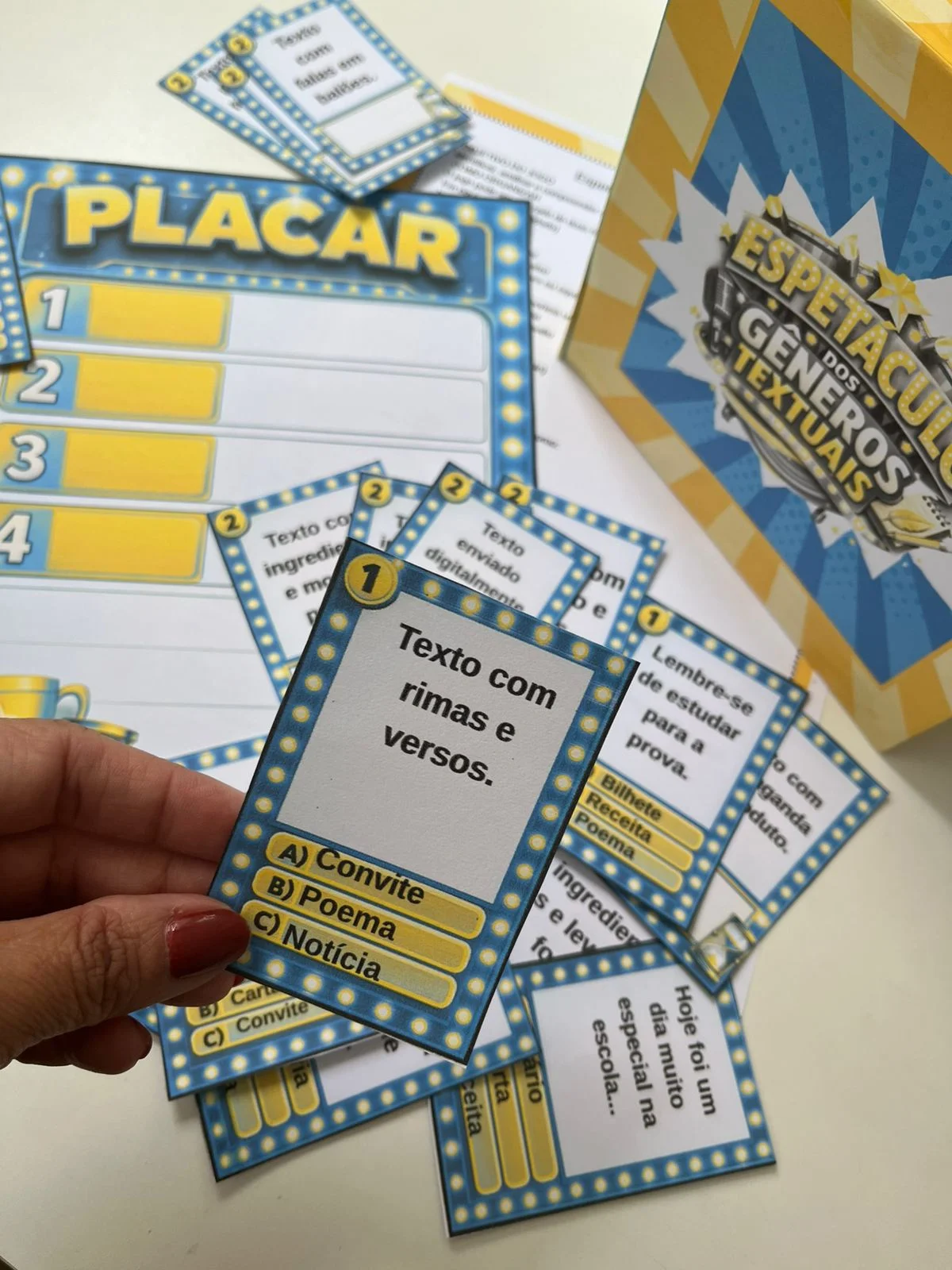 Espetáculo dos gêneros textuais – Material Pedagógico — capa do material