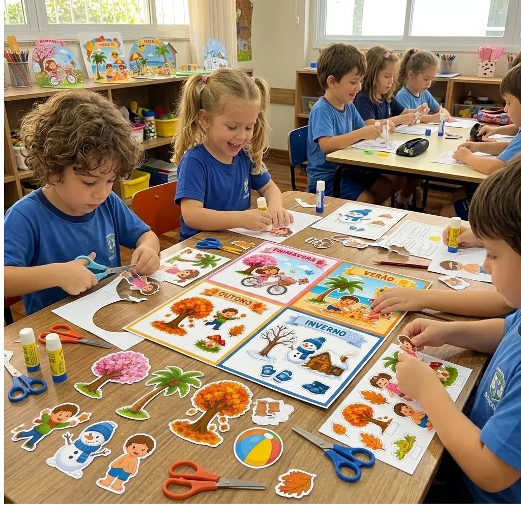 Estações do Ano: Música, Atividades, Recorte E Colagem — amostra 2: 👩🏫 COMO UTILIZAR NA SALA DE AULA? Estações do Ano: Música, Atividades, Recorte E Colagem — amostra 2: 👩🏫 COMO UTILIZAR NA SALA DE AULA?