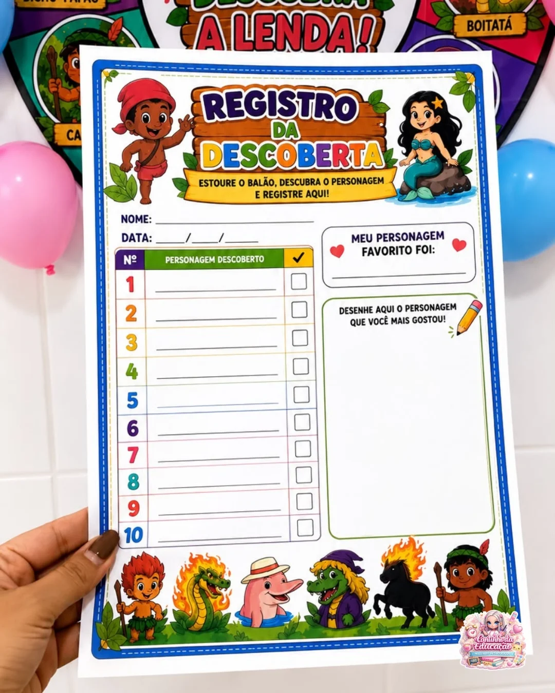 Estoure o balão e descubra a lenda! | Educação Infantil — amostra 1: O que vem no material