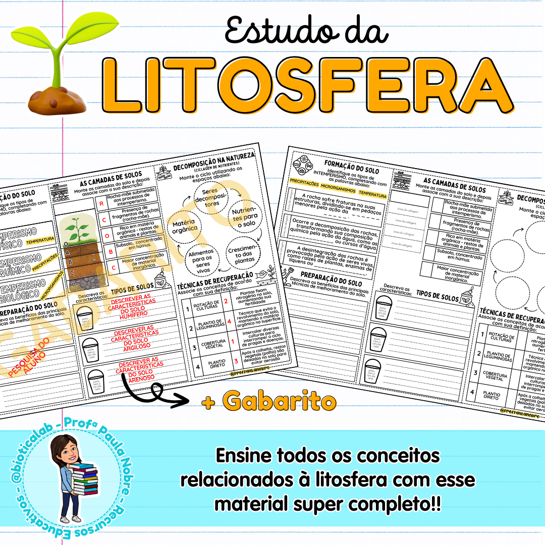 Estudo da Litosfera – PDF para Imprimir — Atividades para Fundamental II (6º–9º): https://youtube