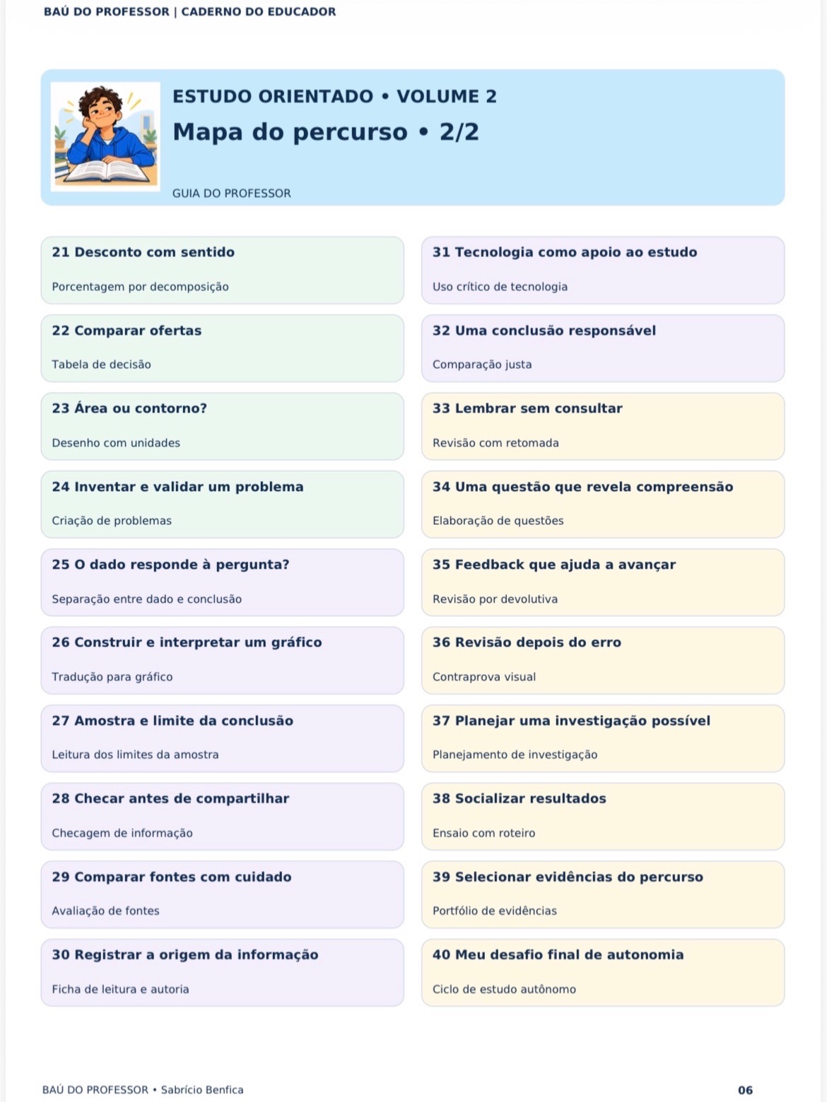 Estudo Orientado – Volume 2 | 40 Atividades de Técnicas de Estudo –l — amostra 3: 40 atividades de Estudo Orientado para o…