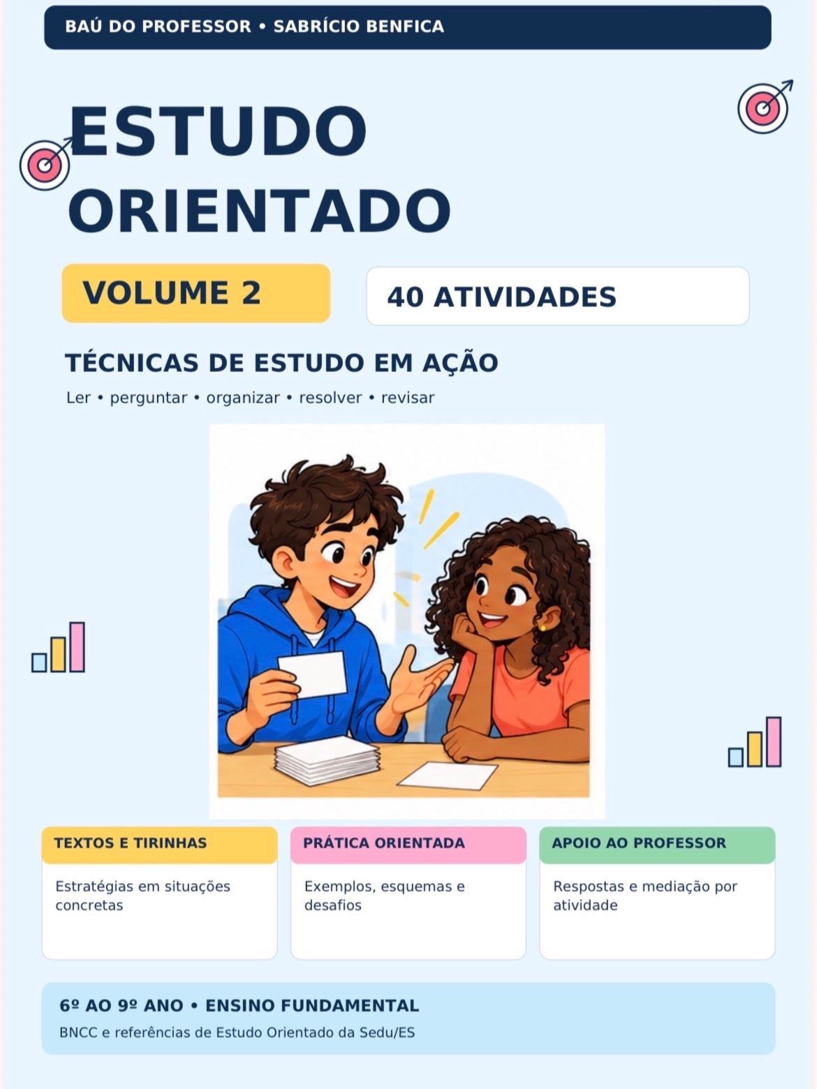 Estudo Orientado – Volume 2 | 40 Atividades de Técnicas de Estudo –l — capa do material