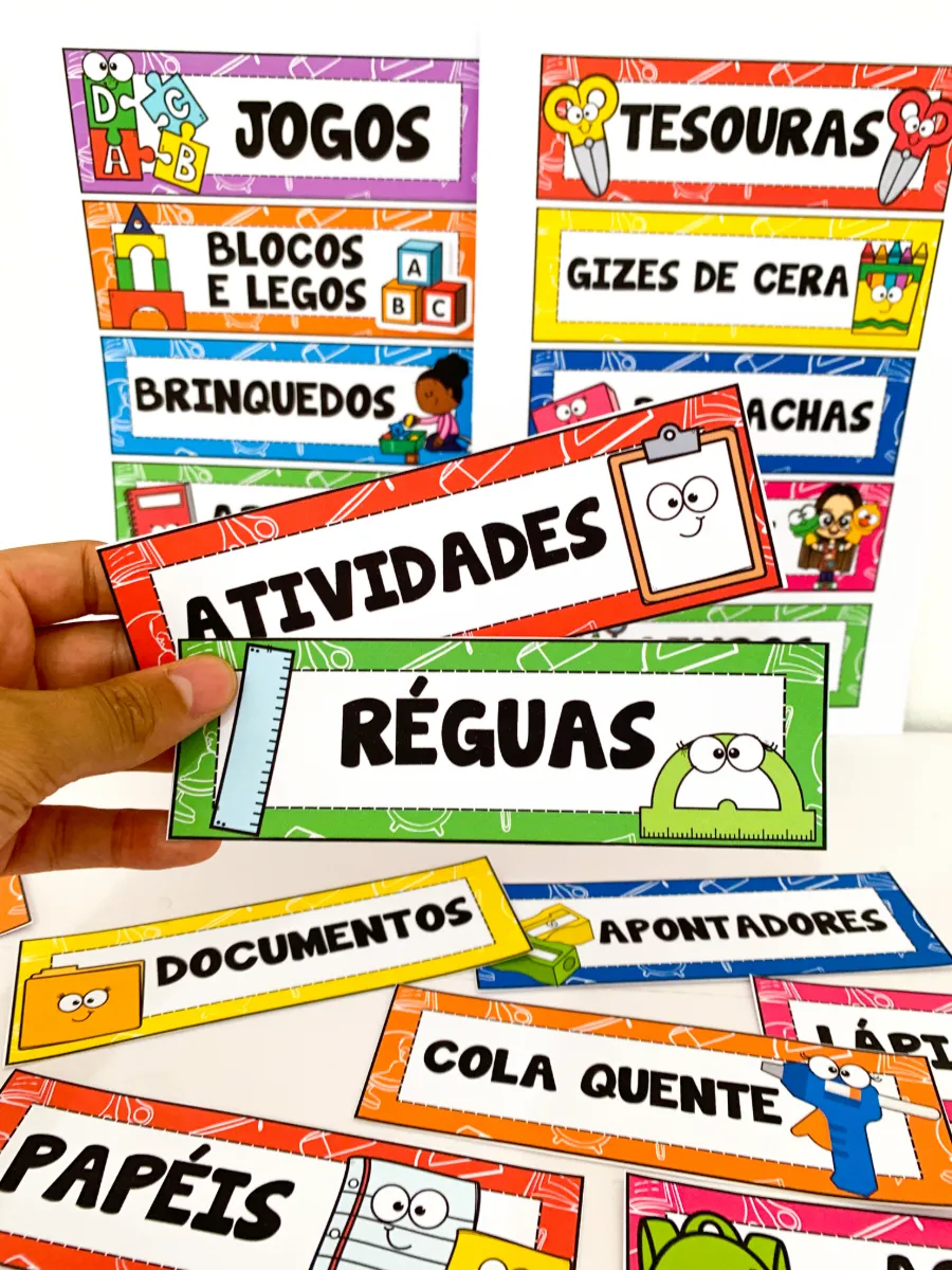 Etiquetas Pedagógicas Organizadoras — amostra 2: Ideal para deixar a sala de aula mais organizada, prática e funcional