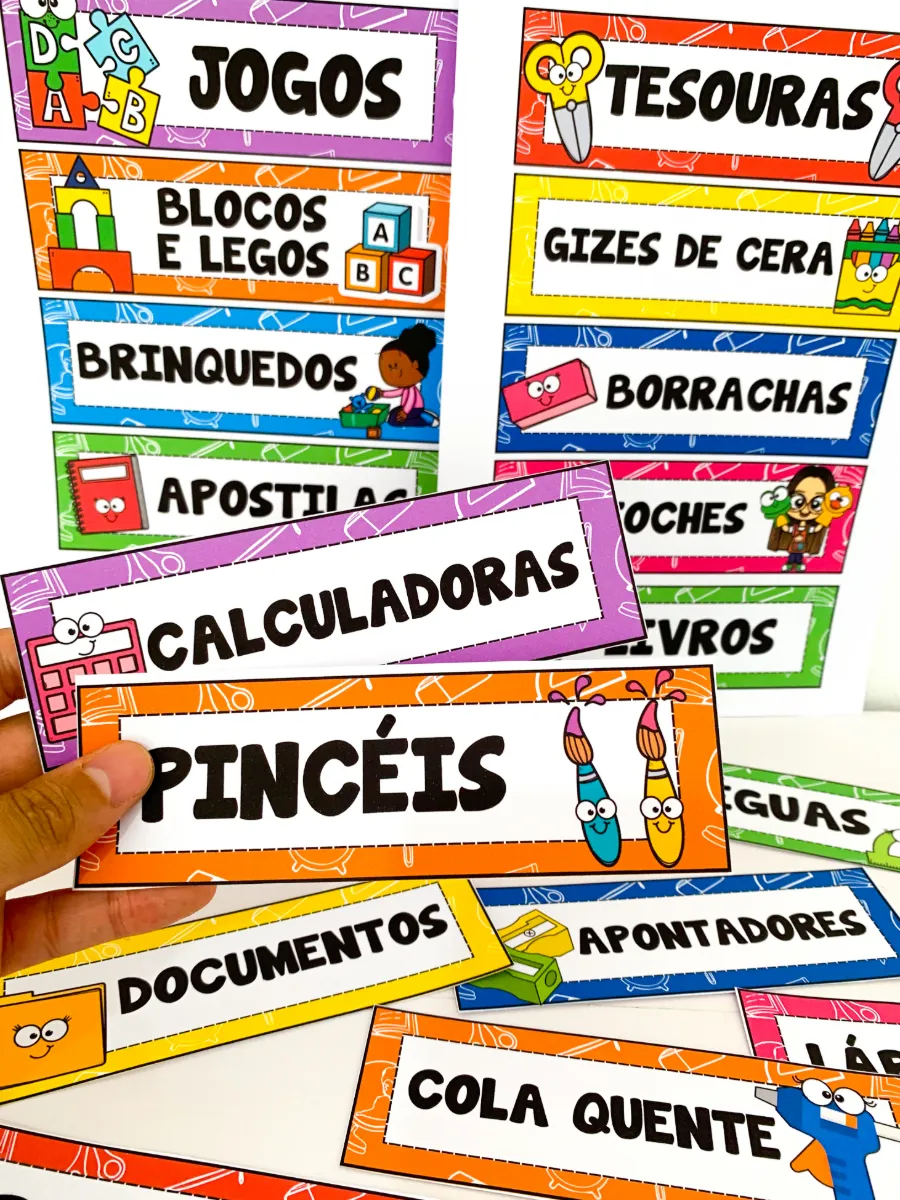 Etiquetas Pedagógicas Organizadoras — Atividades para Educação Infantil: Ideal para deixar a sala de aula mais organizada,…