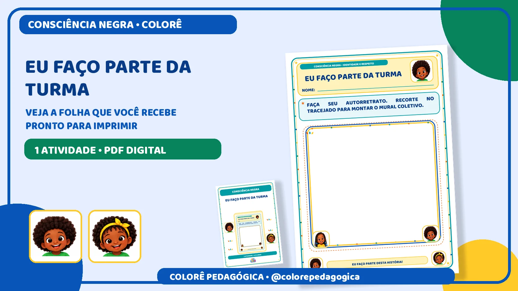Eu faço parte da turma | Consciência Negra — capa do material