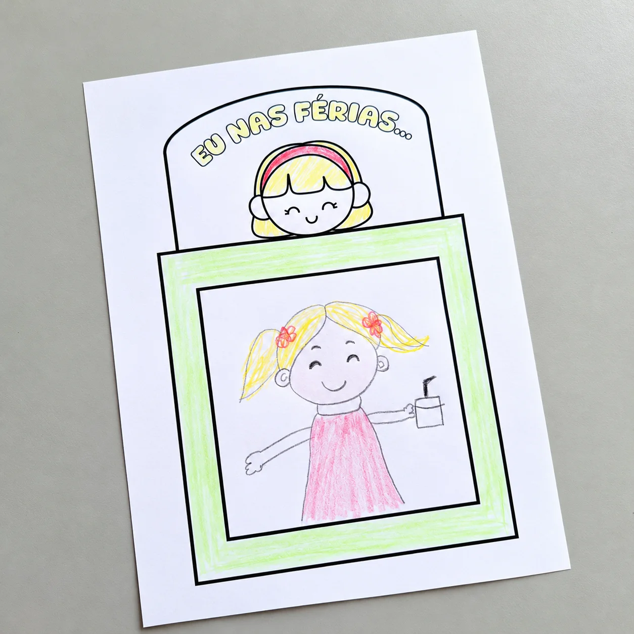 Eu nas Férias – Atividade de Desenho para Educação Infantil — amostra 1: Inclua o tema das férias no seu planejamento e…