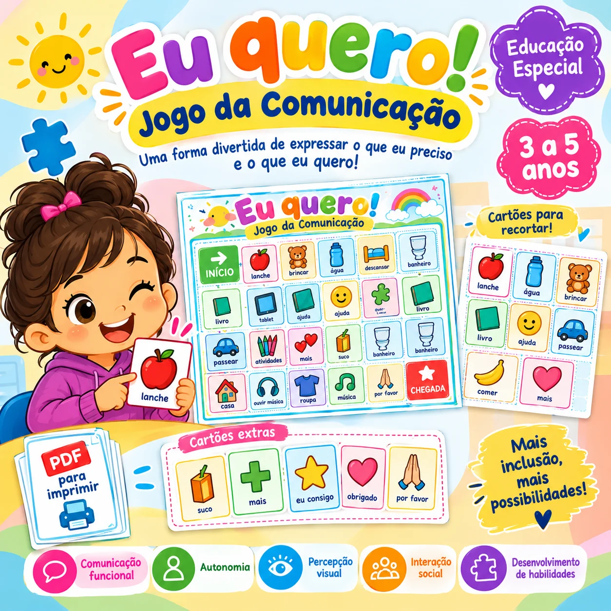 Eu Quero! – Jogo da Comunicação Inclusiva — capa do material