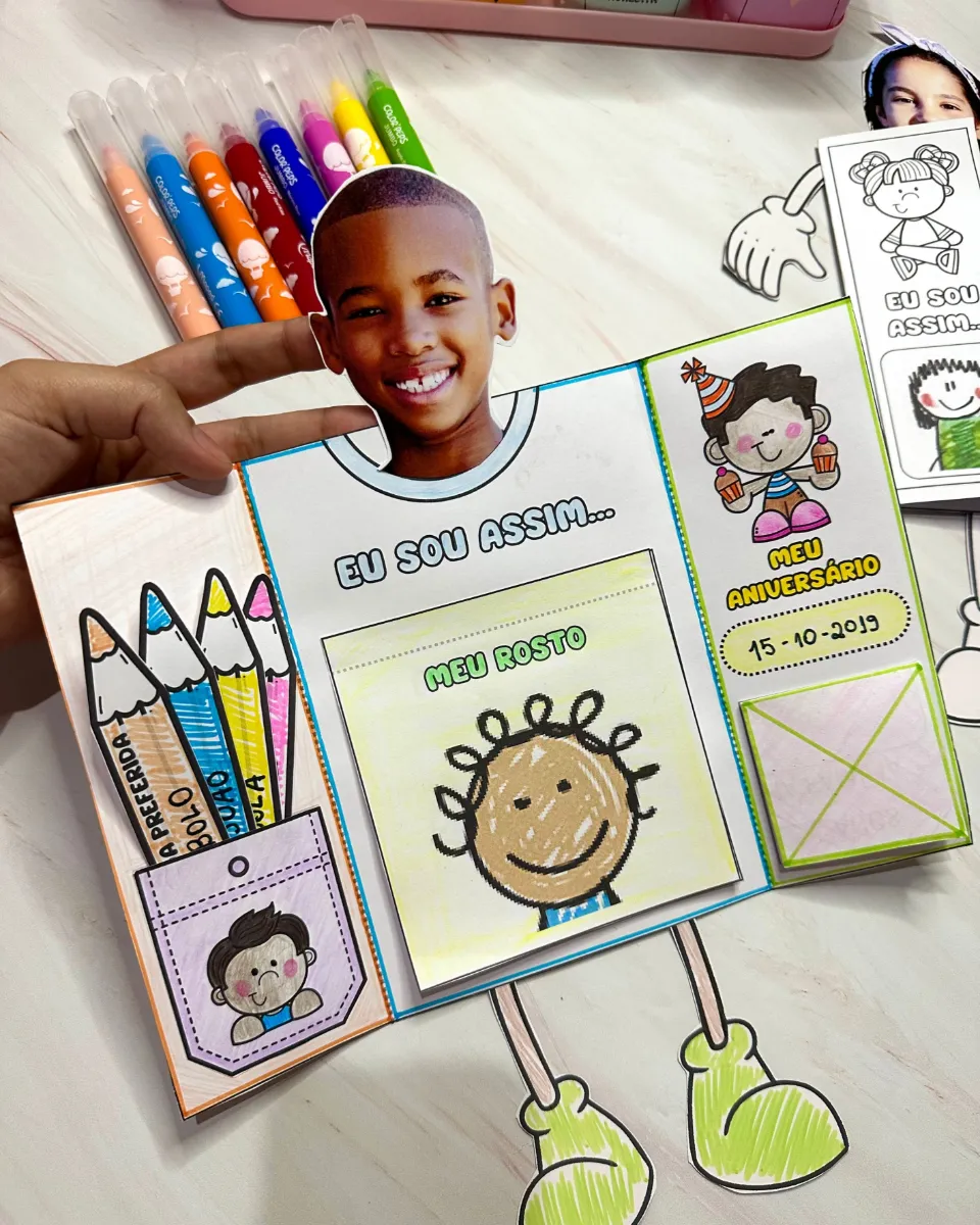 Eu Sou Assim! Atividade de Identidade para Educação Infantil — amostra 4: Uma proposta lúdica para ajudar as crianças a…