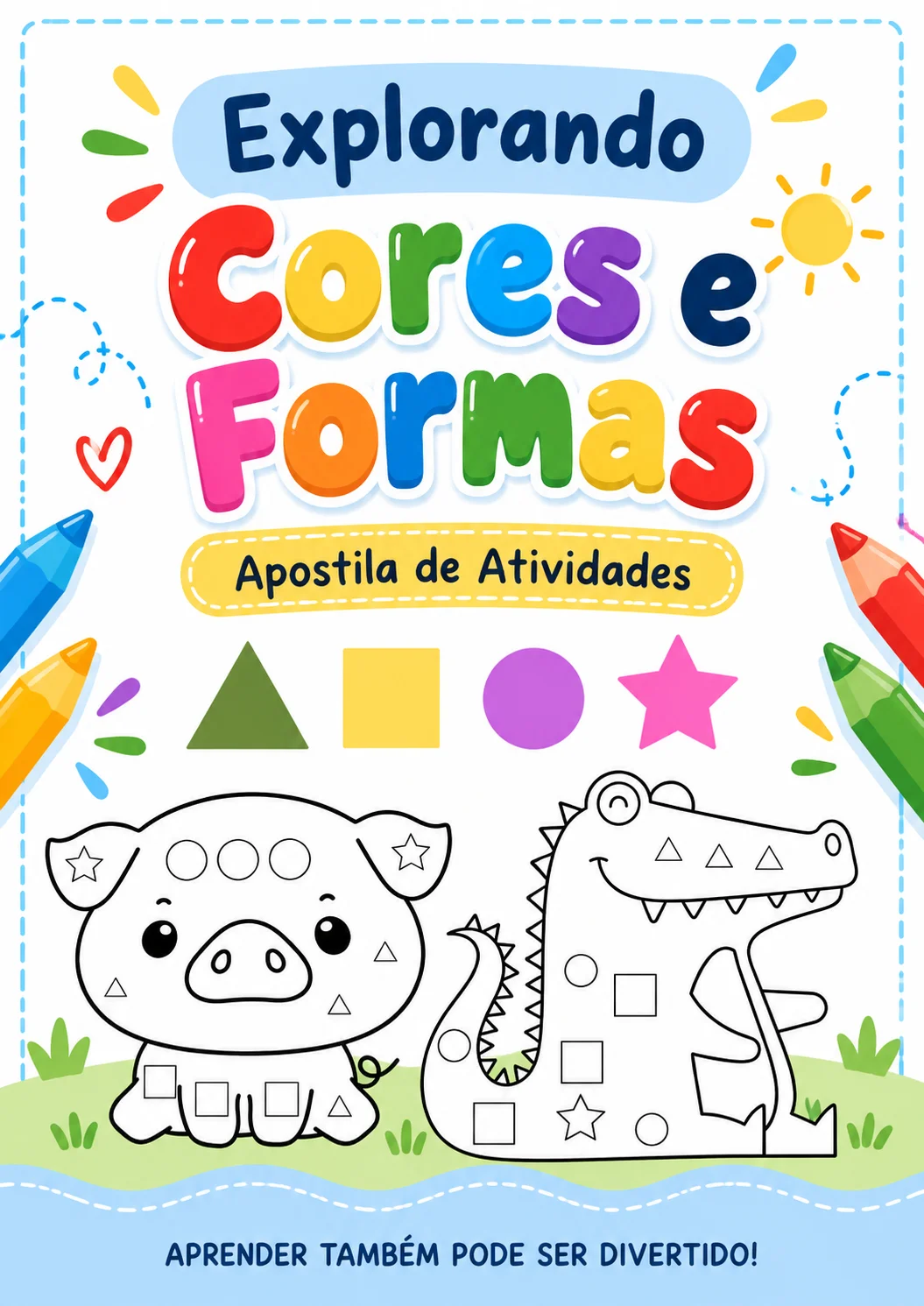 Explorando Cores e Formas | Educação Infantil | BNCC EF01MA13 — amostra 1: Atividades lúdicas para reconhecer, pintar,…