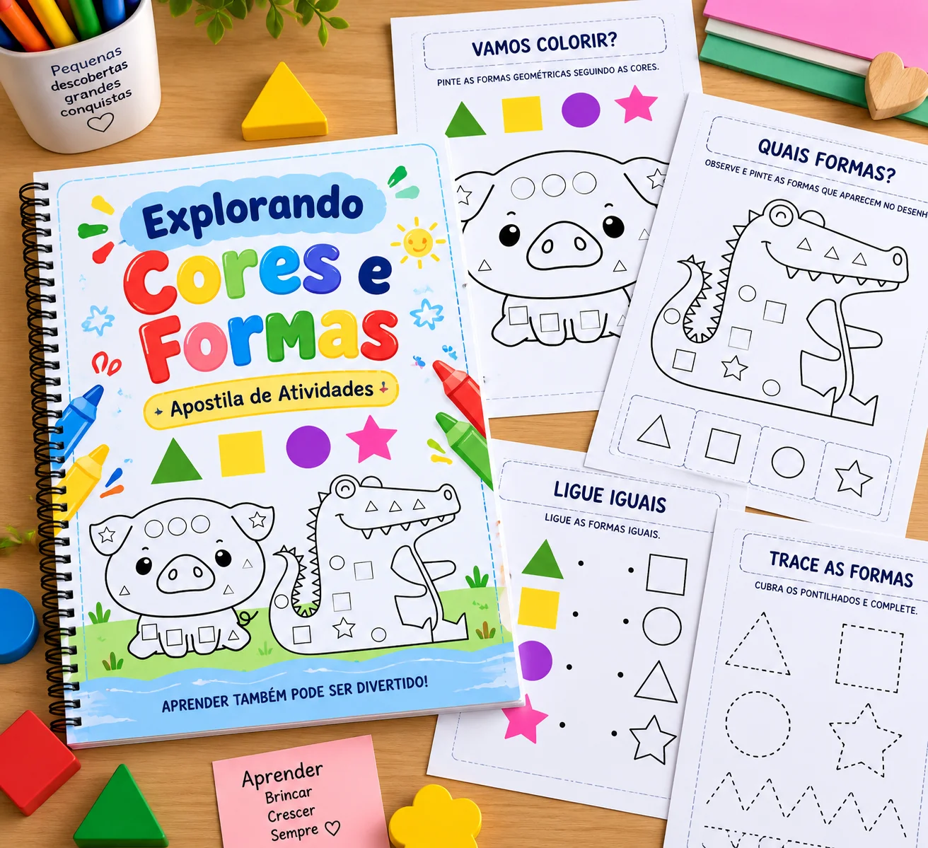 Explorando Cores e Formas | Educação Infantil | BNCC EF01MA13 — Alfabetização para Educação Infantil: Atividades lúdicas…