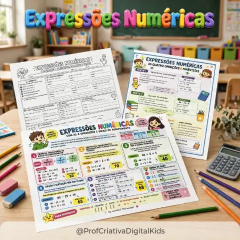 Expressões Numéricas - Matemática 4° e 5° anos — capa do material