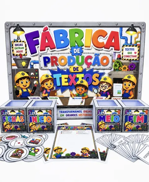 Fábrica de produção de texto — capa do material