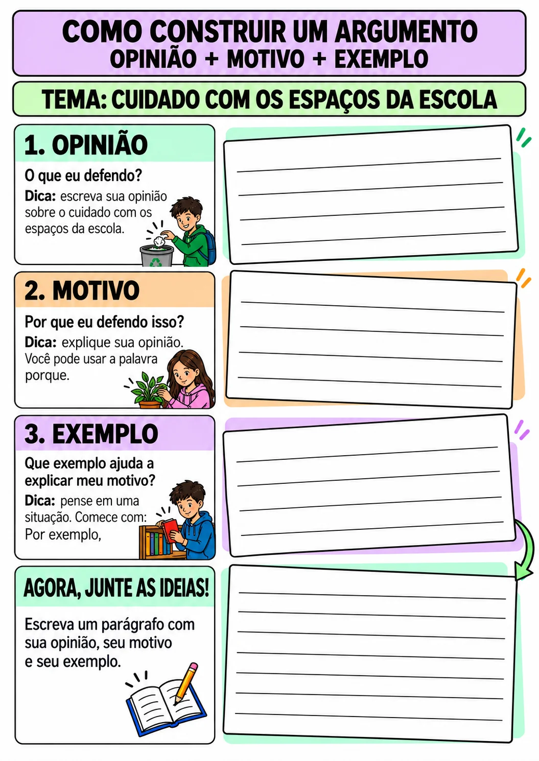 Fábrica do Argumento: Atividade de Produção de Parágrafo Argumentativo — amostra 5: TEMAS QUE APROXIMAM A ESCRITA DO…