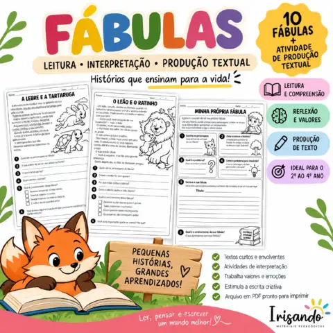 FÁBULAS - Leitura, Interpretação e Produção Textual — capa do material