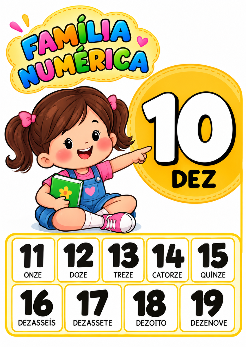 FAMÍLIAS NUMÉRICAS DE 10 A 90 | Atividade de Matemática — amostra 2: Ensine dezenas e números de forma visual, lúdica e…