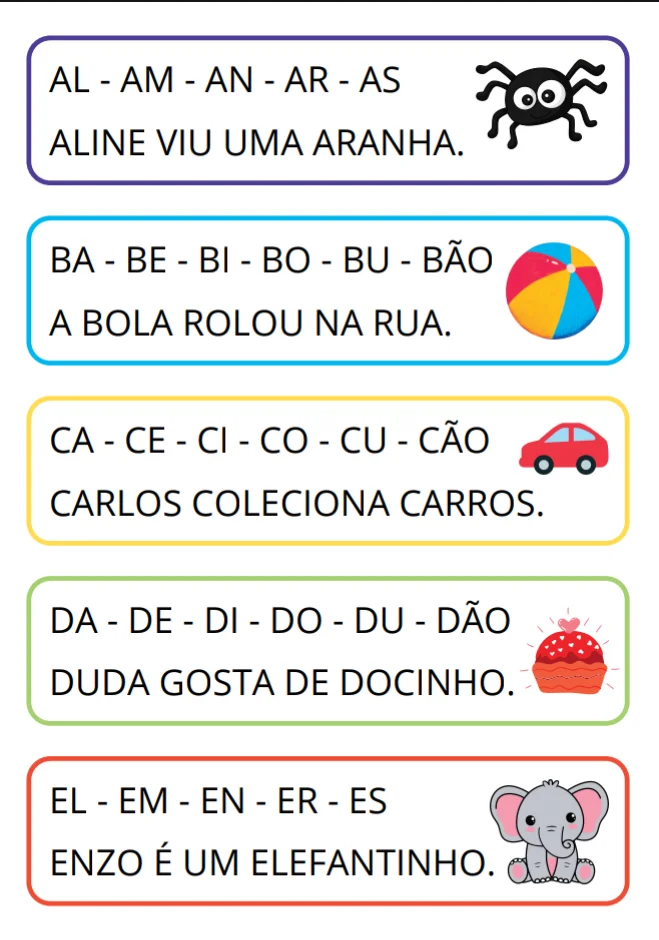 Famílias Silábicas com Frases para Imprimir em PDF — capa do material