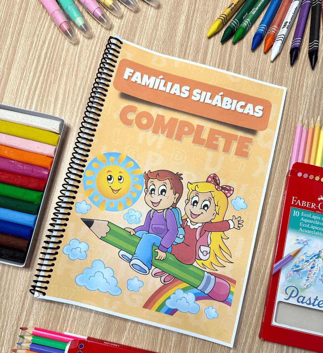Famílias silábicas: complete palavras com as sílabas que faltam — capa do material