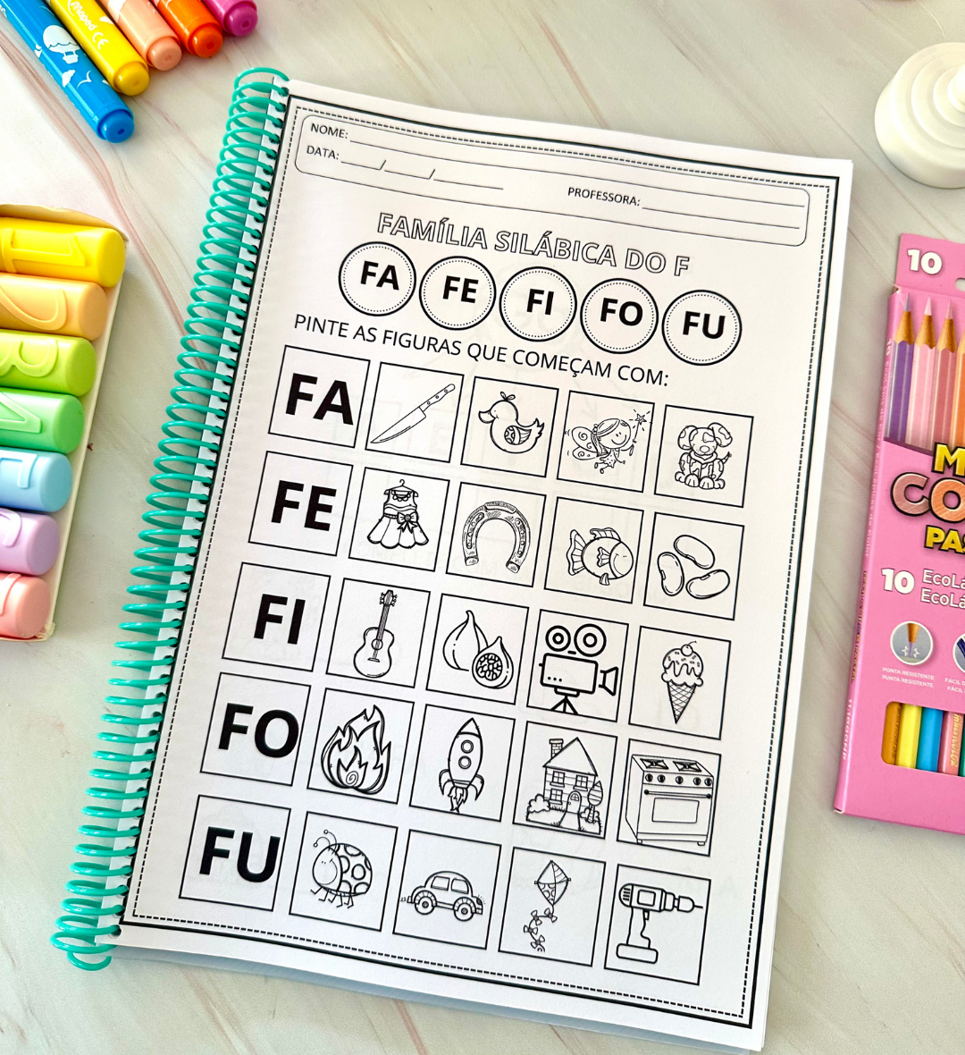 Famílias Silábicas Simples: Apostila de Alfabetização em PDF — amostra 3: Como usar em sala de aula