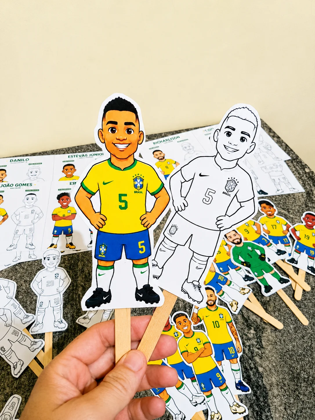 Fantoche no Palito- Seleção Brasileira 🇧🇷 — amostra 3: Arquivo digital com os 26 jogadores convocados para a Copa 2026,…