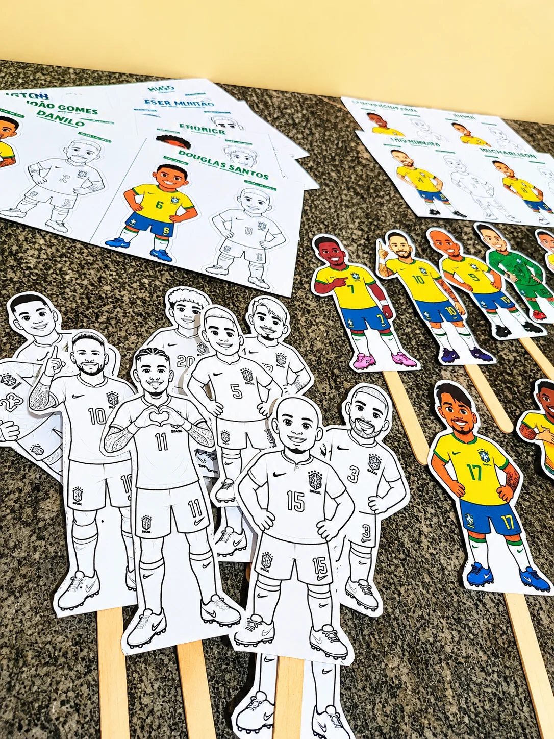 Fantoche no Palito- Seleção Brasileira 🇧🇷 — amostra 4: Arquivo digital com os 26 jogadores convocados para a Copa 2026,…
