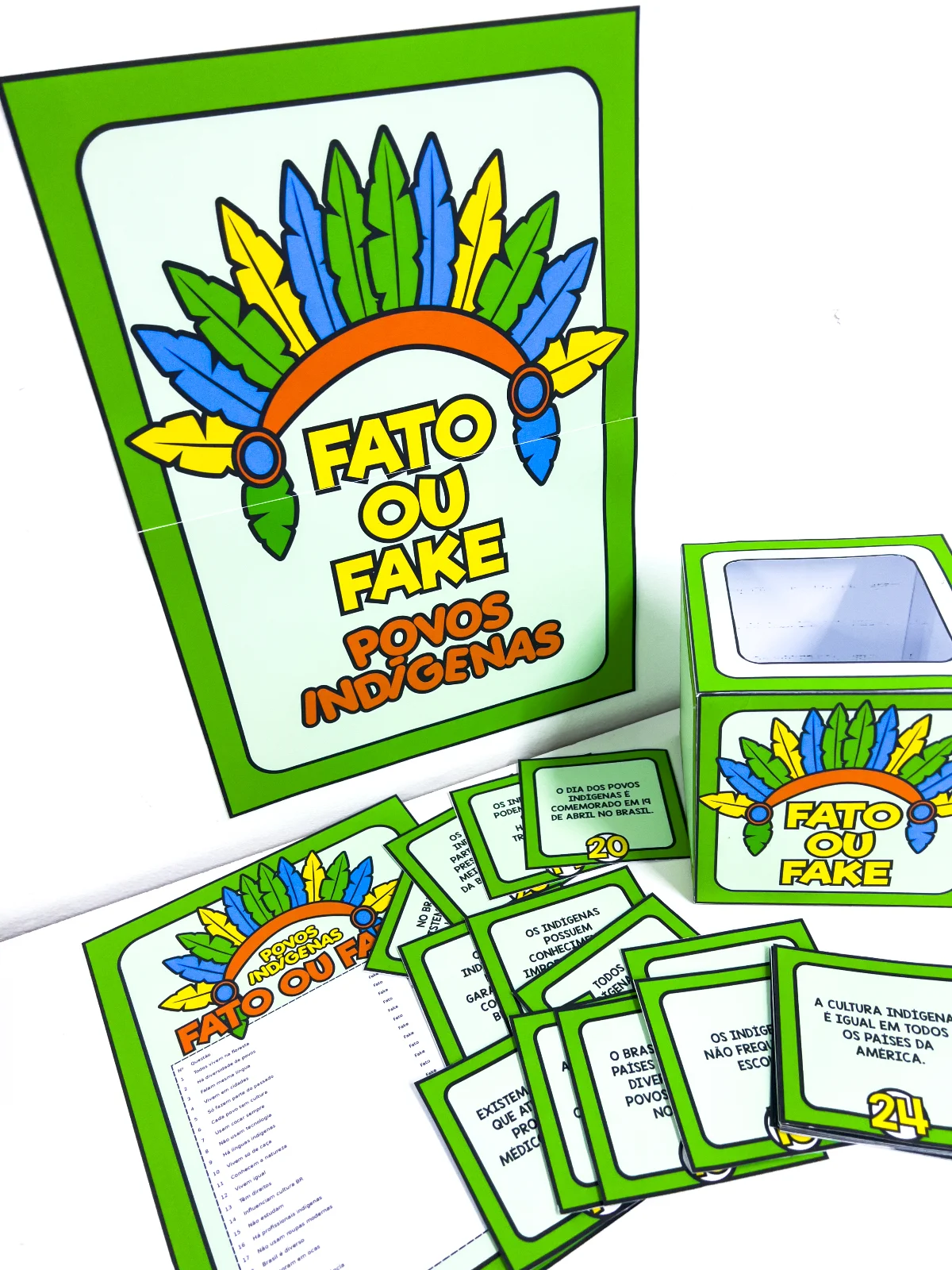 Fato ou Fake Povos Indígenas para Imprimir – Atividade Interativa Dia dos Povos — amostra 1: O material Fato ou Fake: Dia…