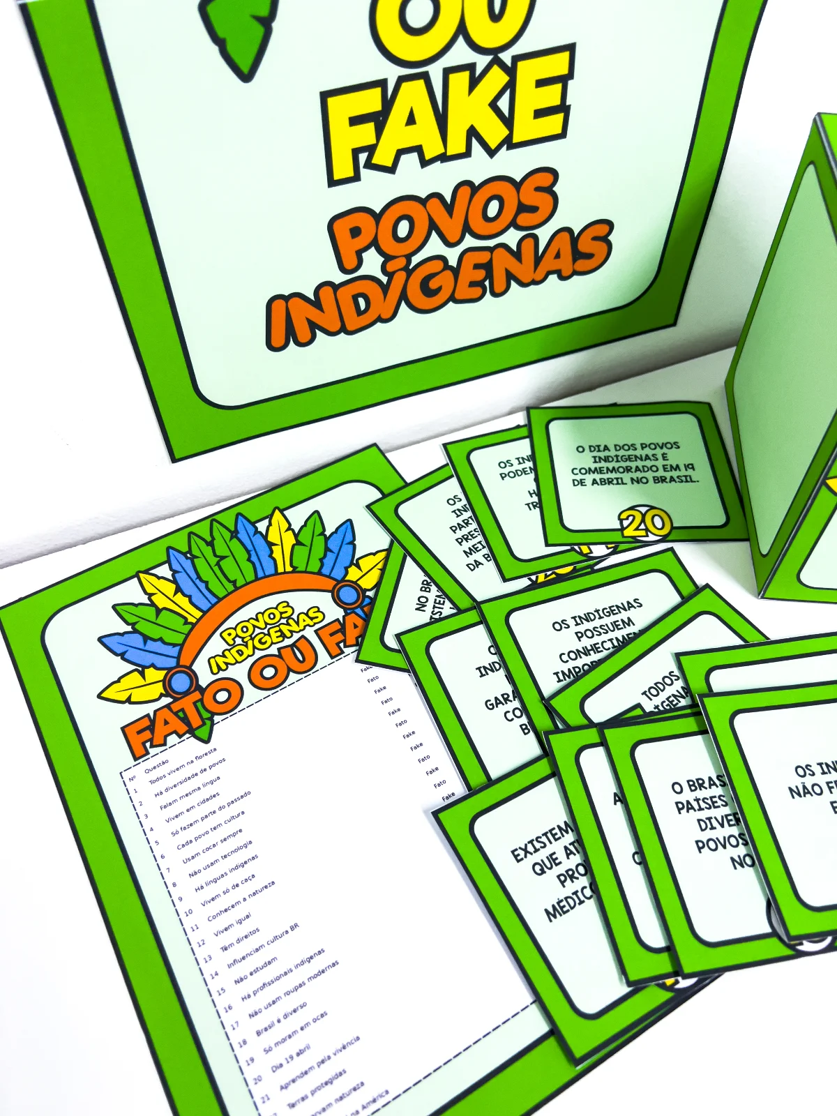 Fato ou Fake Povos Indígenas para Imprimir – Atividade Interativa Dia dos Povos — amostra 2: O material Fato ou Fake: Dia…
