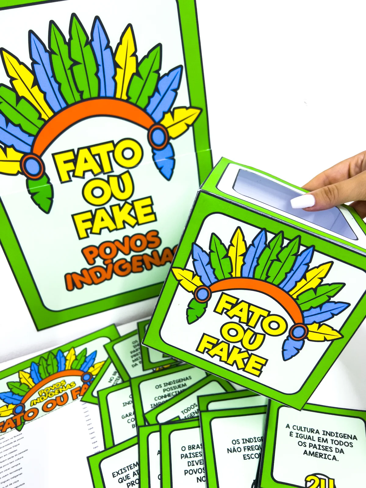Fato ou Fake Povos Indígenas para Imprimir – Atividade Interativa Dia dos Povos — amostra 4: O material Fato ou Fake: Dia…