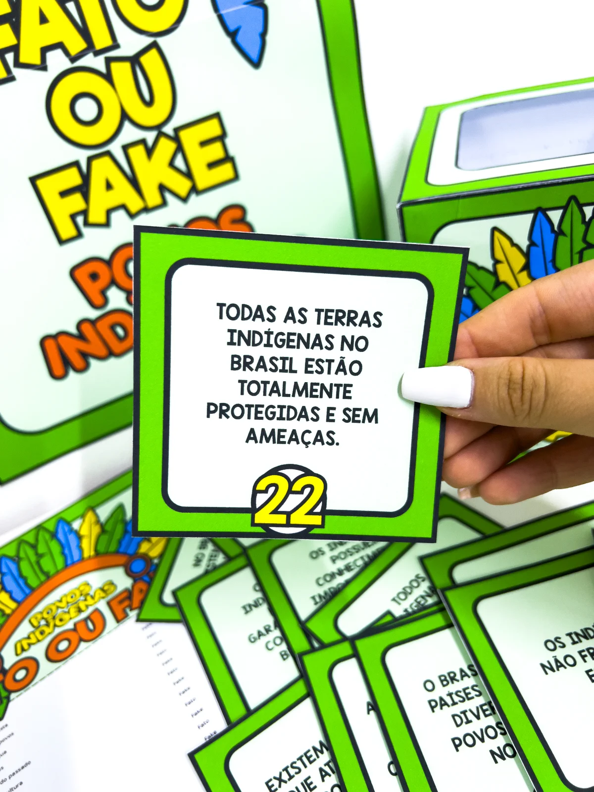 Fato ou Fake Povos Indígenas para Imprimir – Atividade Interativa Dia dos Povos — amostra 5: O material Fato ou Fake: Dia…
