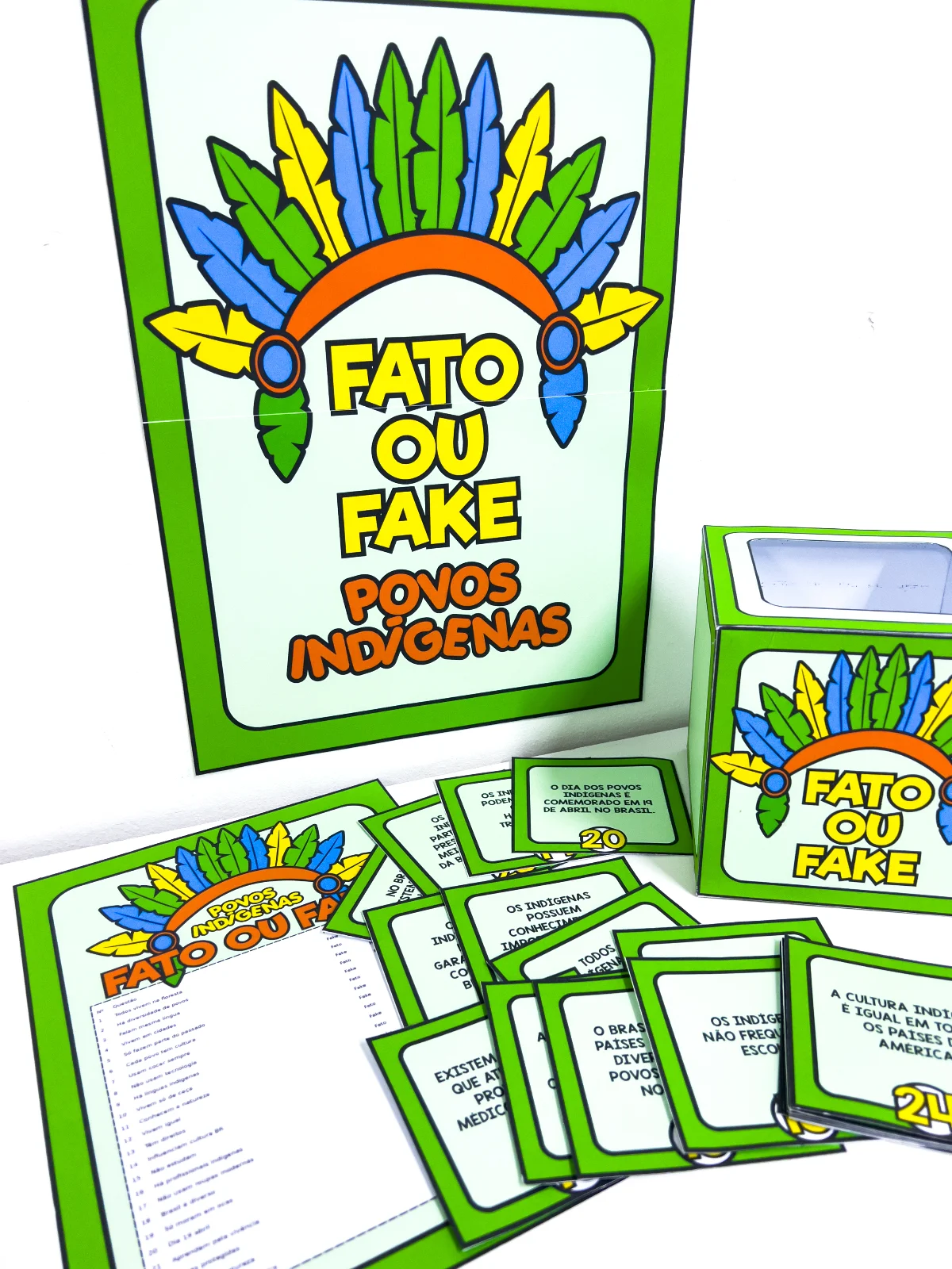 Fato ou Fake Povos Indígenas para Imprimir – Atividade Interativa Dia dos Povos — Datas comemorativas para Todas as séries:…