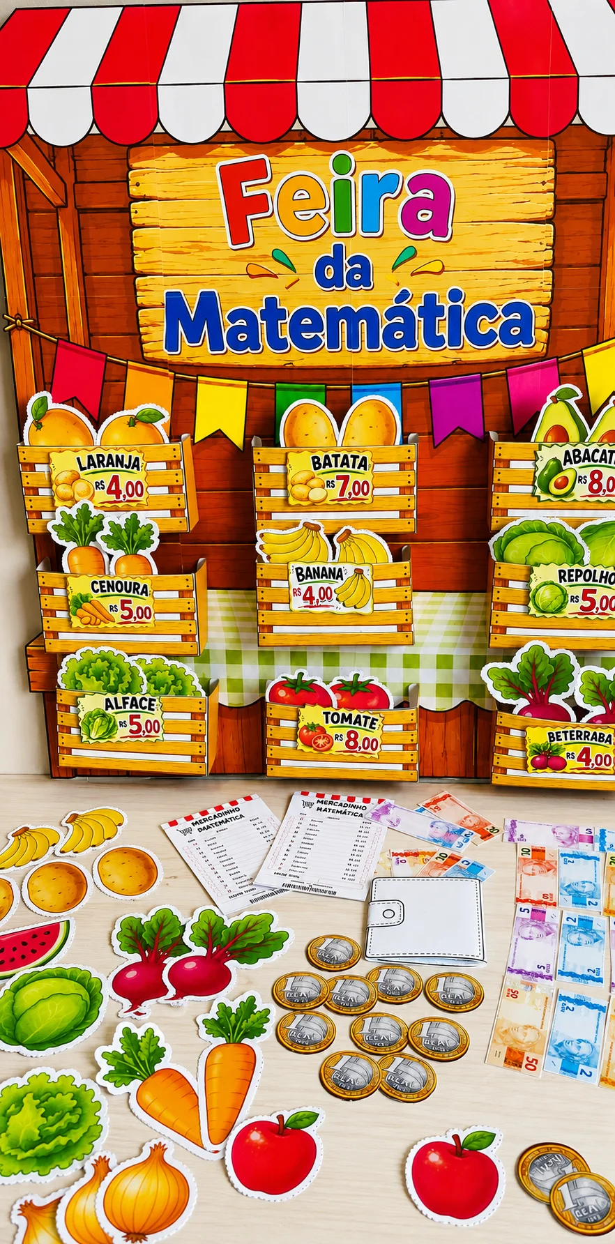 Feira da Matemática - Recurso Lúdico e Interativo para Trabalhar Sistema Monetário Brasileiro (cópia) — amostra 3: 🛒💰…