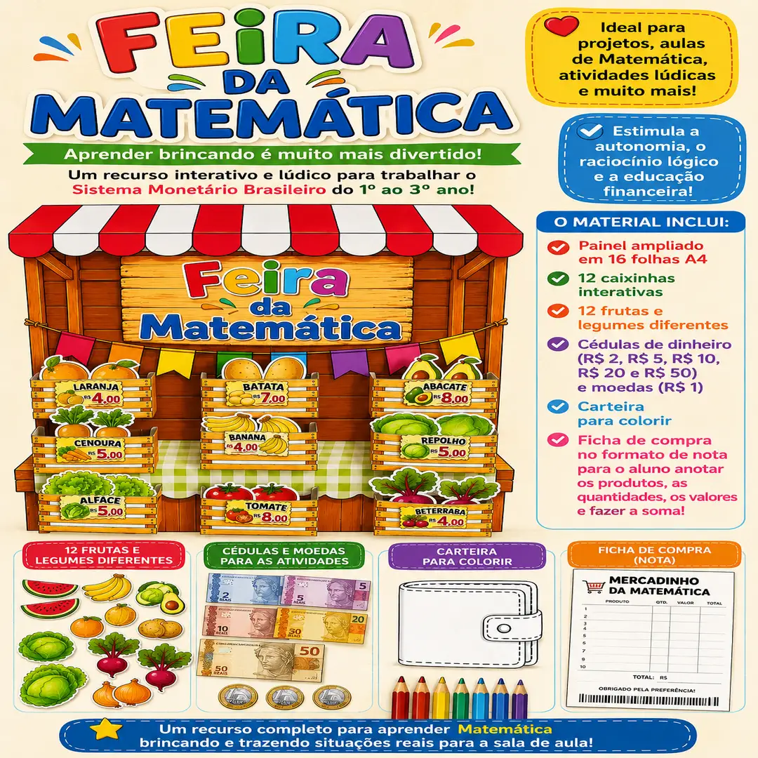Feira da Matemática – Sistema Monetário do 1º Ao 5º Ano — capa do material