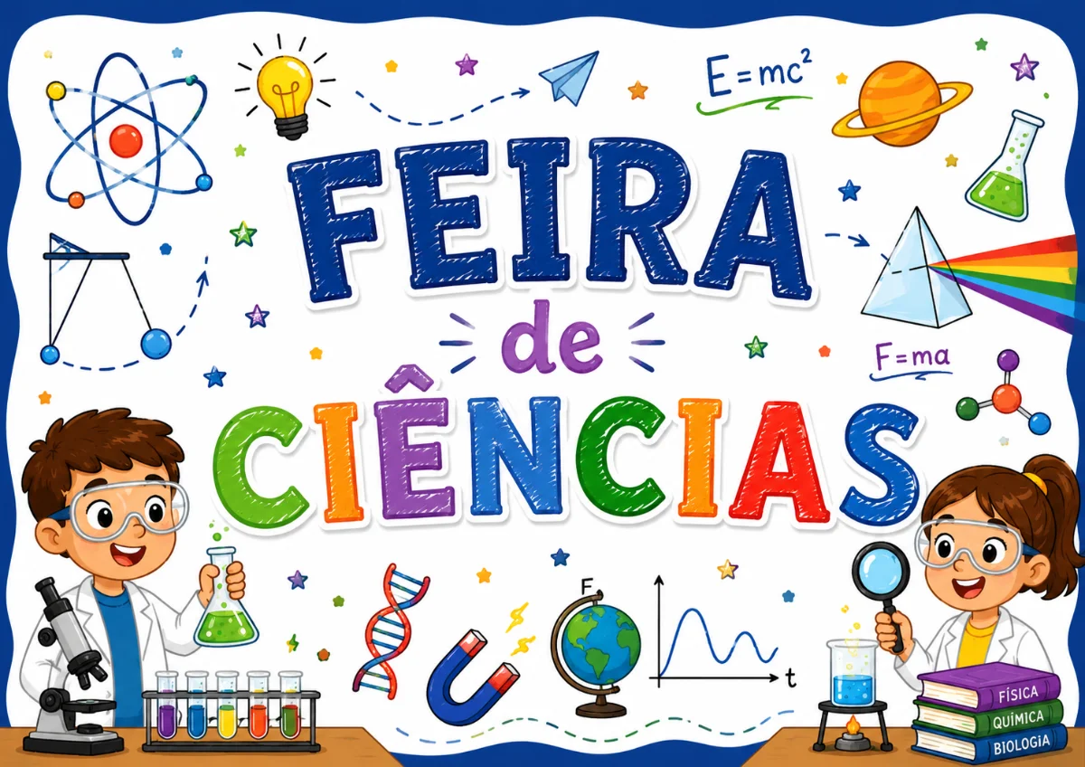 🔬 Feira de Ciências | Kit Digital para Decoração Escolar — capa do material