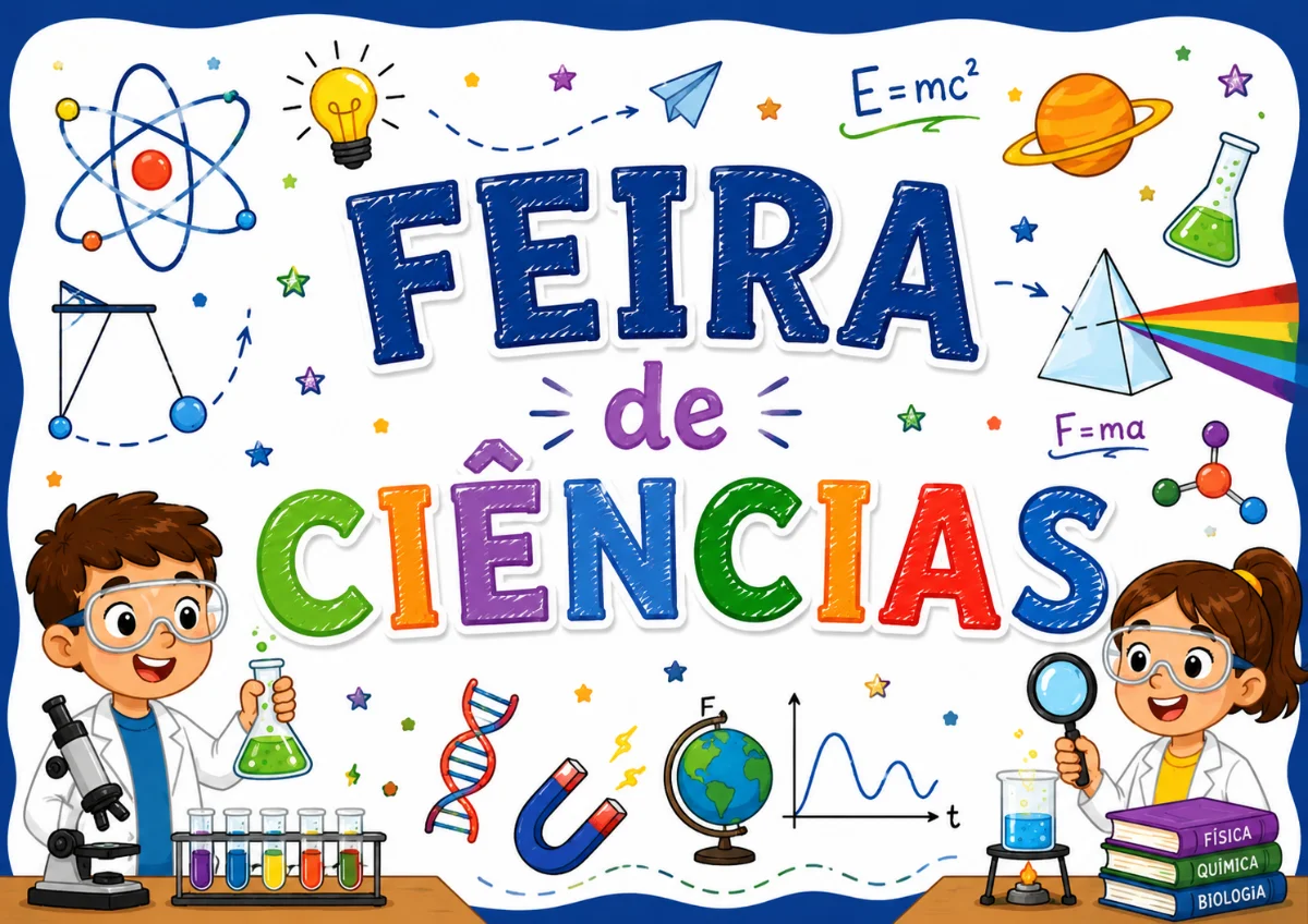 Feira de Ciências | Kit Digital para Decoração Escolar — amostra 1: Transforme a Feira de Ciências da sua escola com um kit…