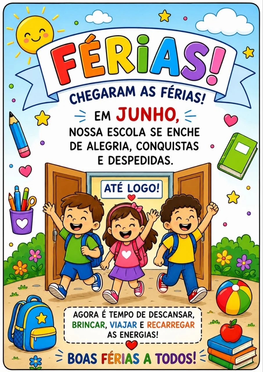 Férias Chegaram – Atividades para Colorir — amostra 1: Um material encantador para deixar o momento das férias ainda mais…