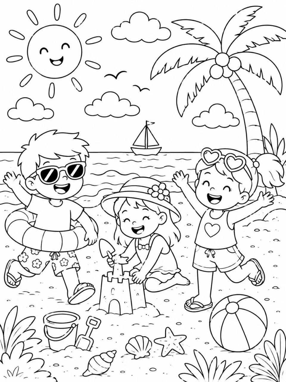 Férias Chegaram – Atividades para Colorir — amostra 4: Um material encantador para deixar o momento das férias ainda mais…