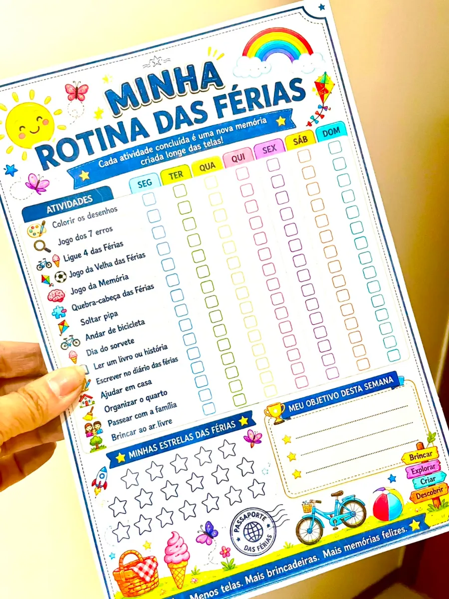 Férias Criativas - Atividades para o período de Recesso — amostra 2: Se você também se preocupa com o excesso de celular,…