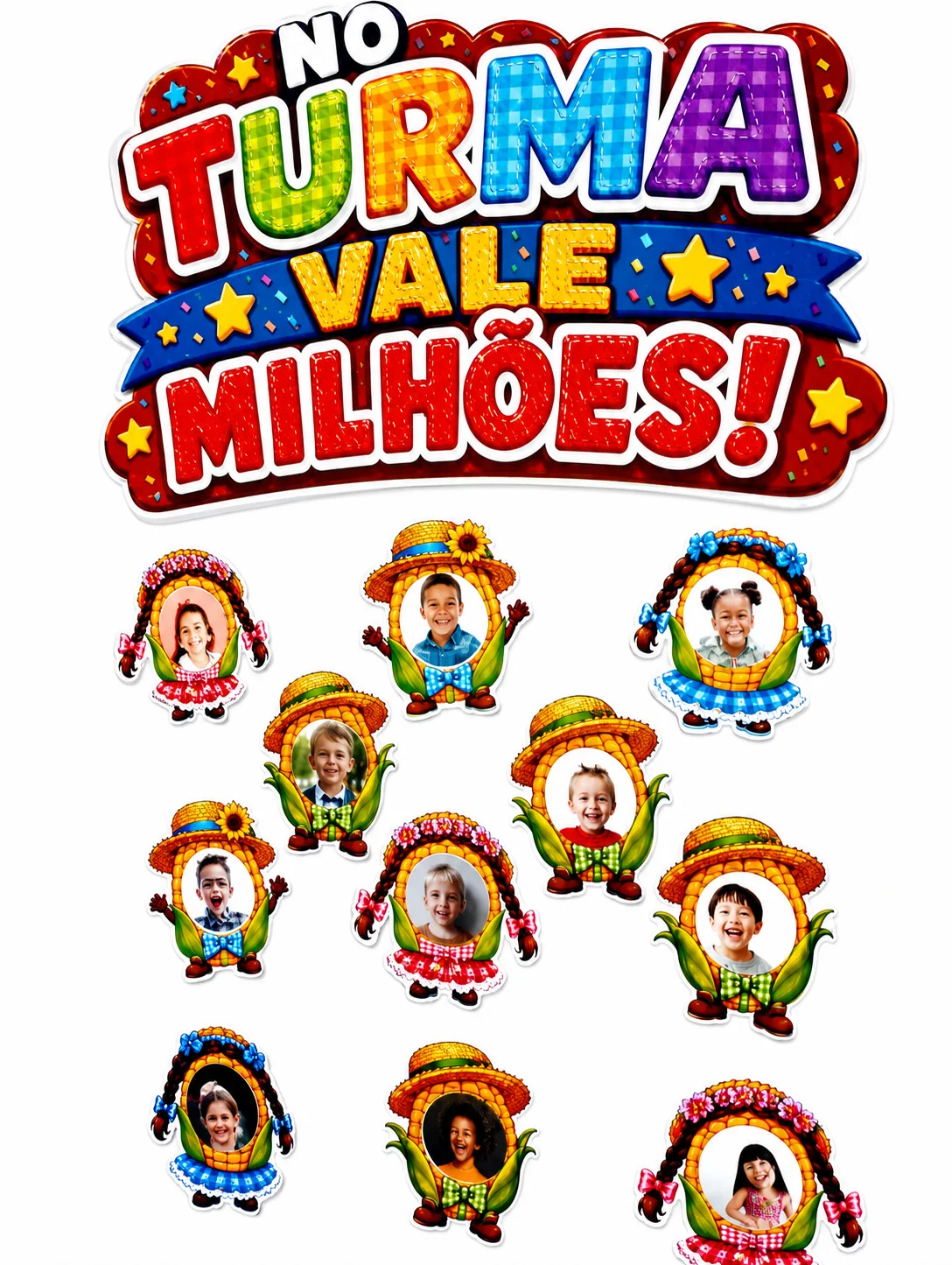 Festa Junina Nossa Turma Vale Milhões | Kit Junino Infantil — amostra 5: Deixe a sua festa ainda mais encantadora com esse…