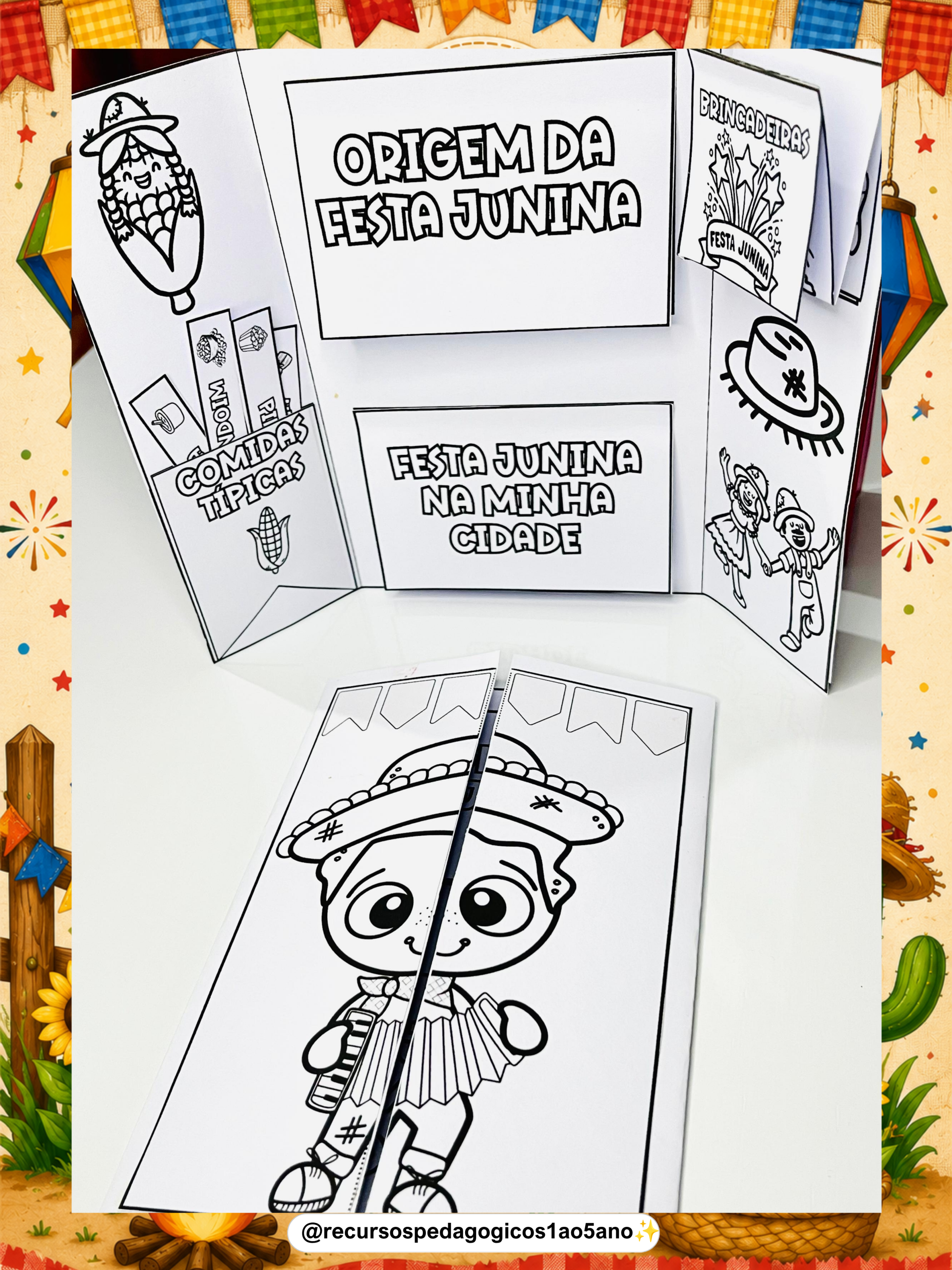 Festa Junina – Textos, Interpretação, Painel, Bambolê e Lapbook | 5º ano — amostra 4: Formato e entrega