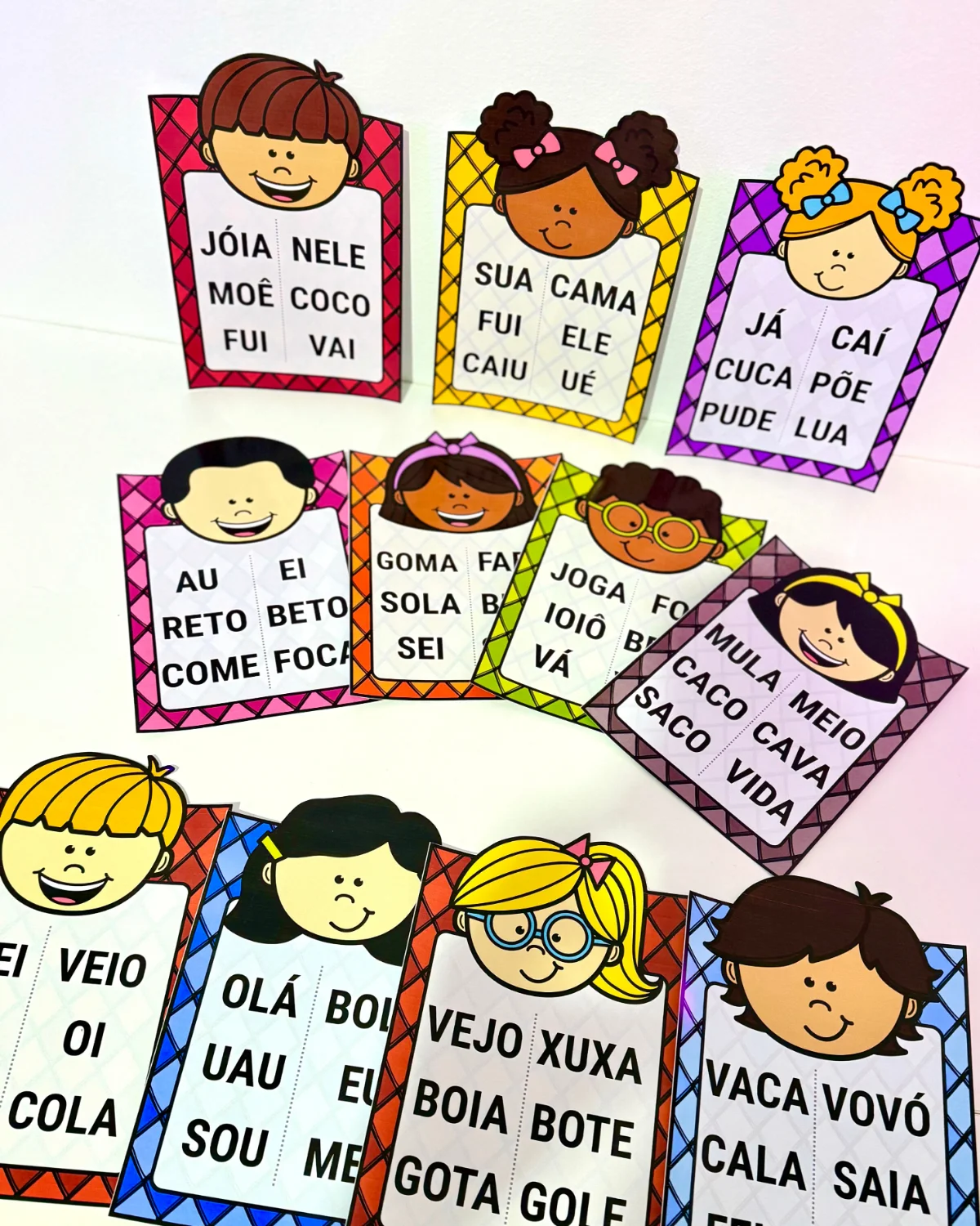 Fichas Amigos da Leitura – PDF para Imprimir — amostra 4: Fichas Amigos da Leitura para trabalhar a leitura de palavras com…