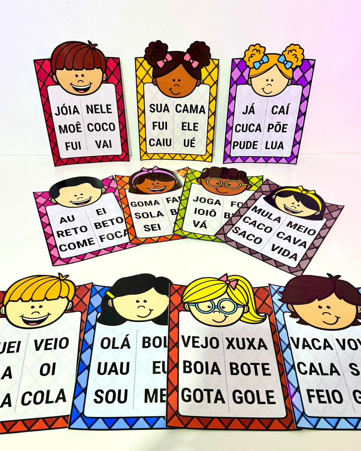 Fichas Amigos da Leitura – PDF para Imprimir — amostra 5: Fichas Amigos da Leitura para trabalhar a leitura de palavras com…