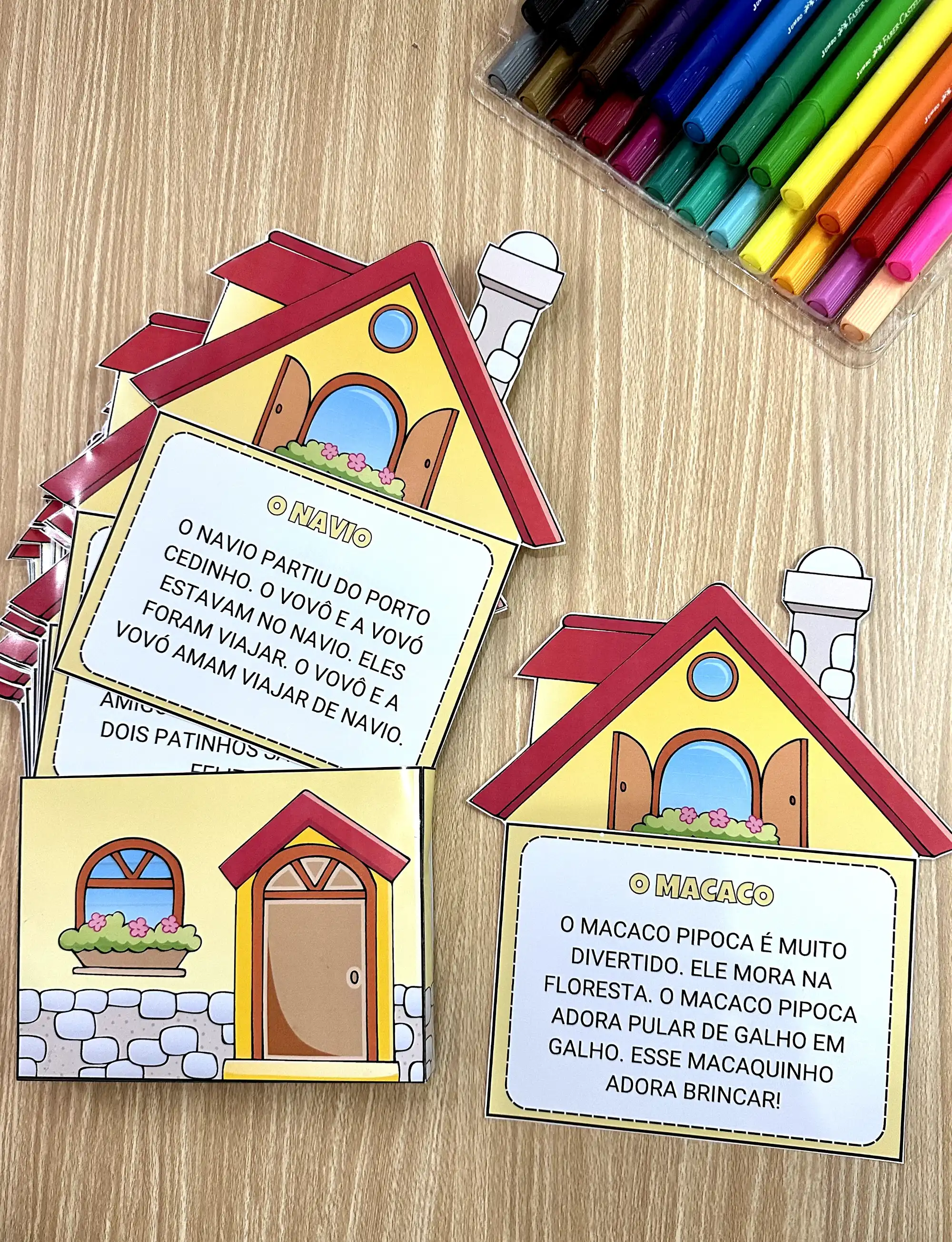 Fichas Casinha da Leitura textos curtos alfabetização — amostra 5: O arquivo Casinha da Leitura inclui 26 textos curtos…