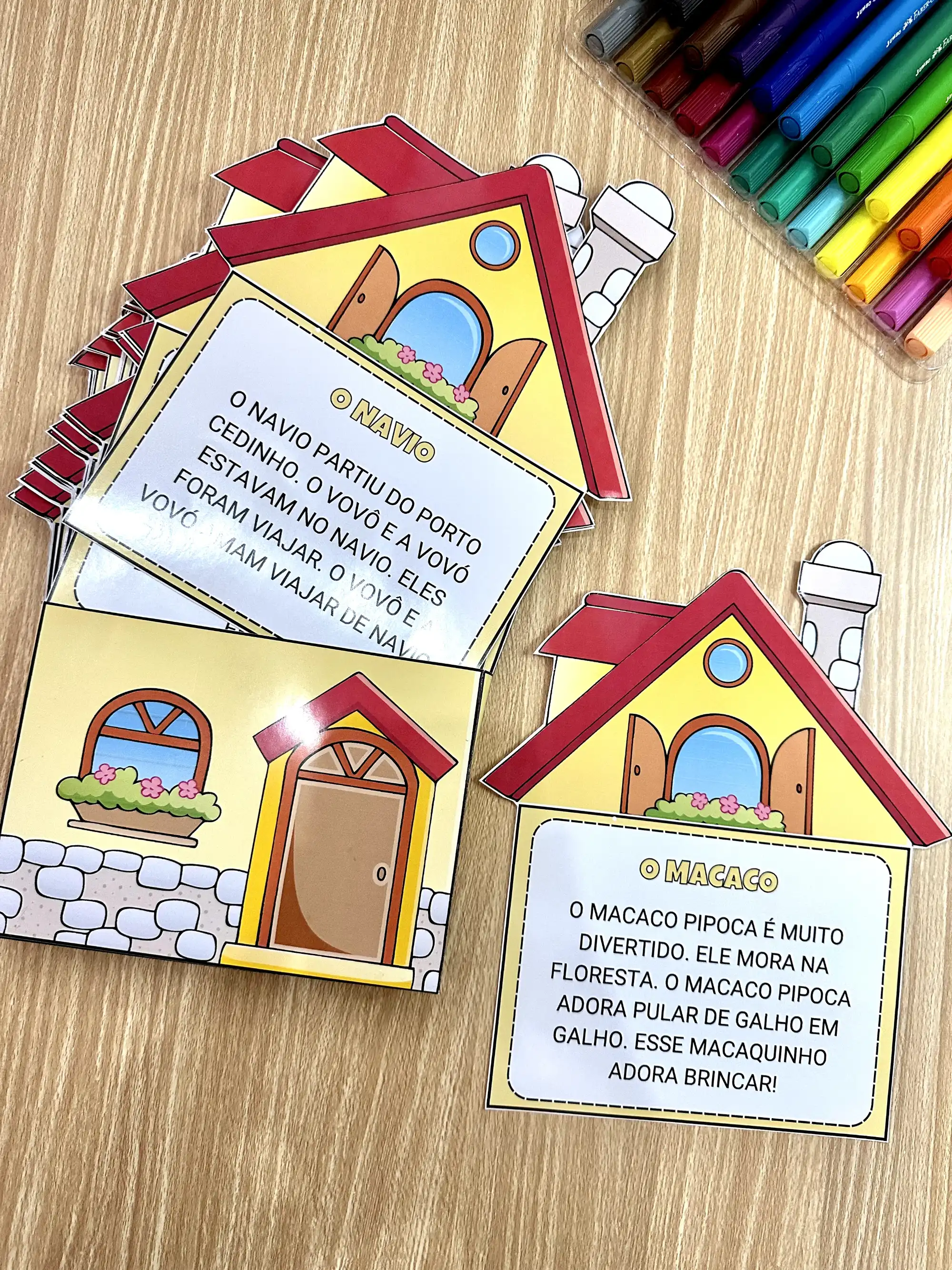 Fichas Casinha da Leitura textos curtos alfabetização — amostra 6: O arquivo Casinha da Leitura inclui 26 textos curtos…