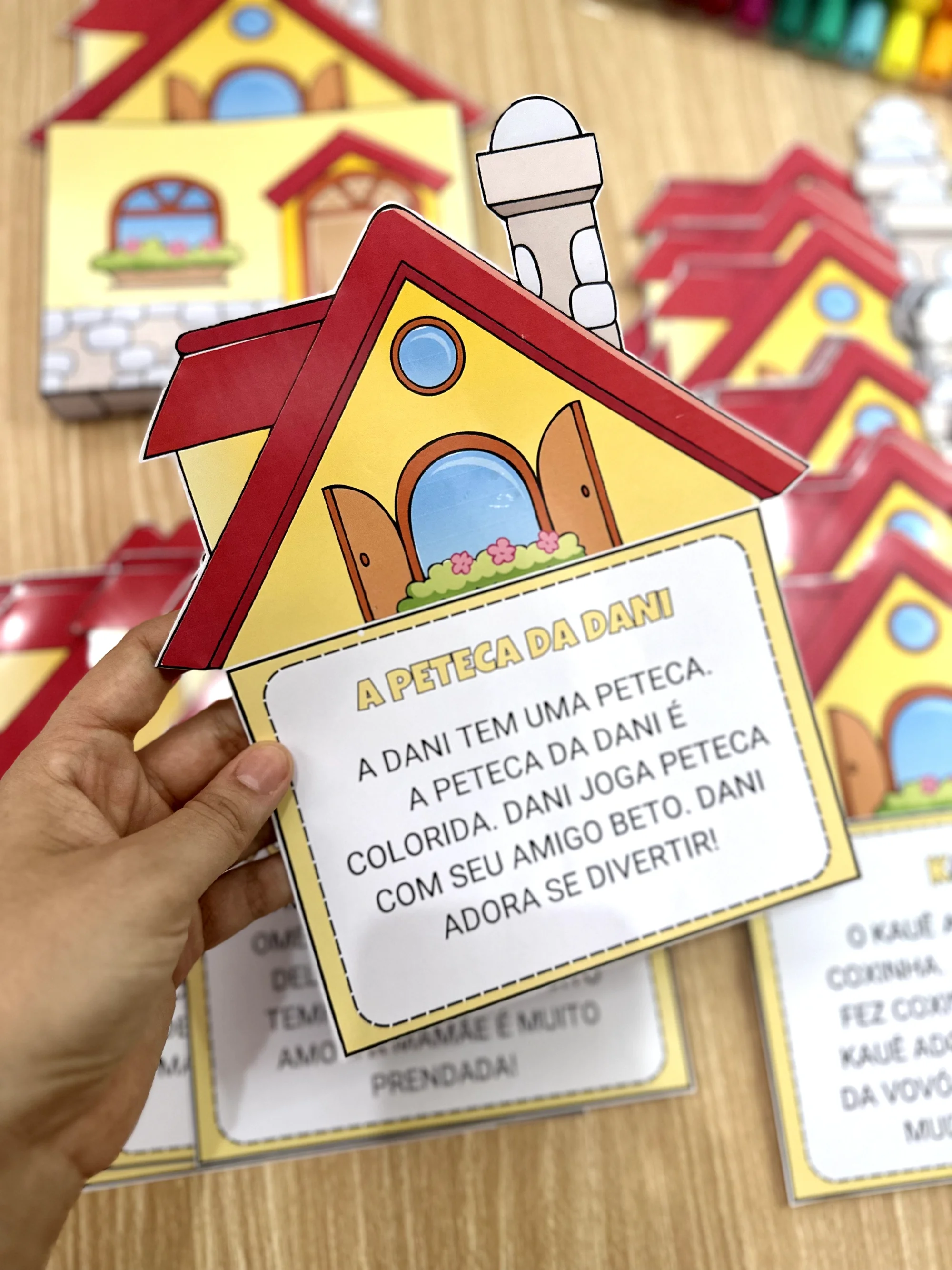 Fichas Casinha da Leitura textos curtos alfabetização — capa do material