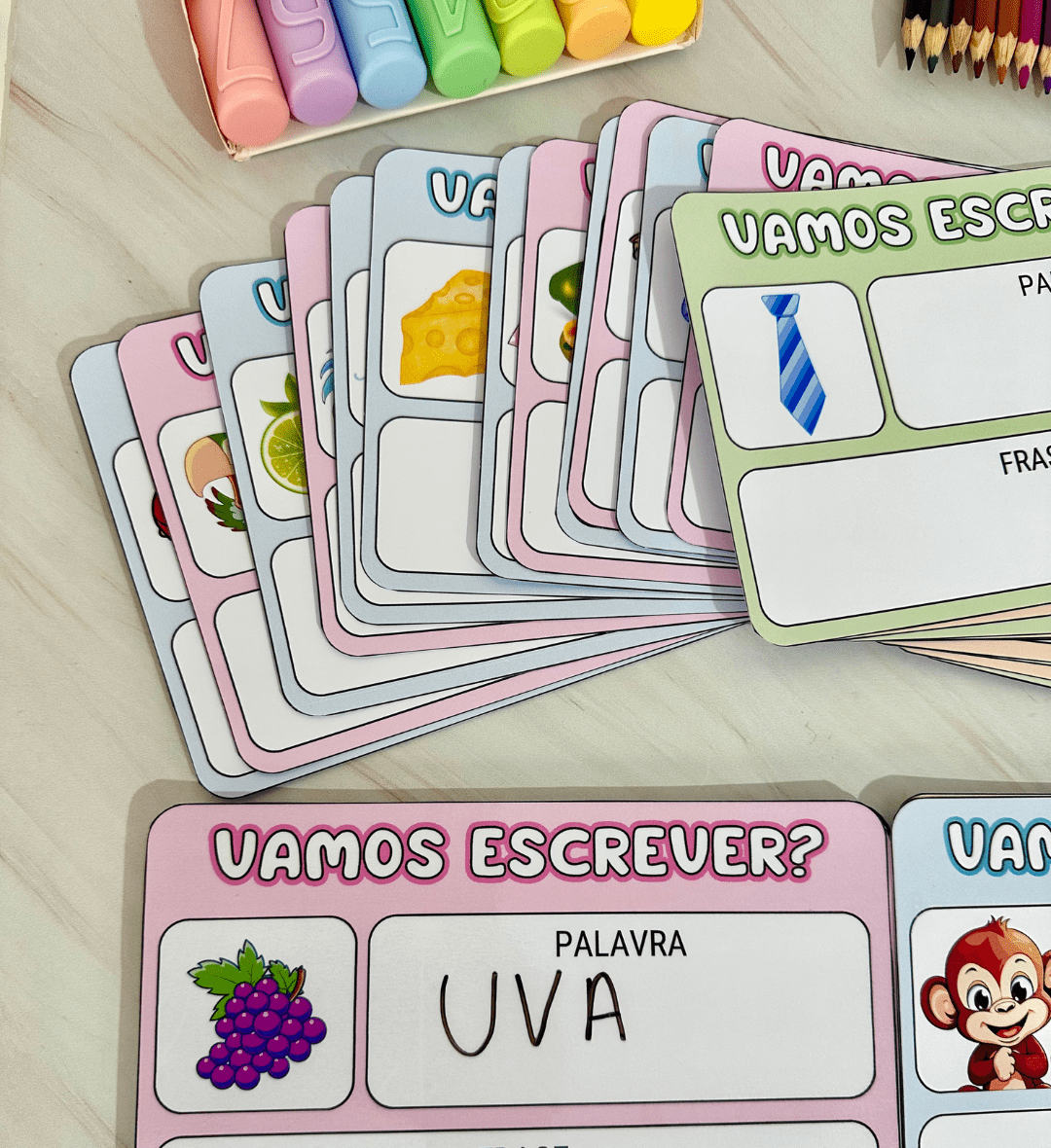 Fichas de alfabetização com imagens para Educação Especial — amostra 3: Como usar em sala de aula